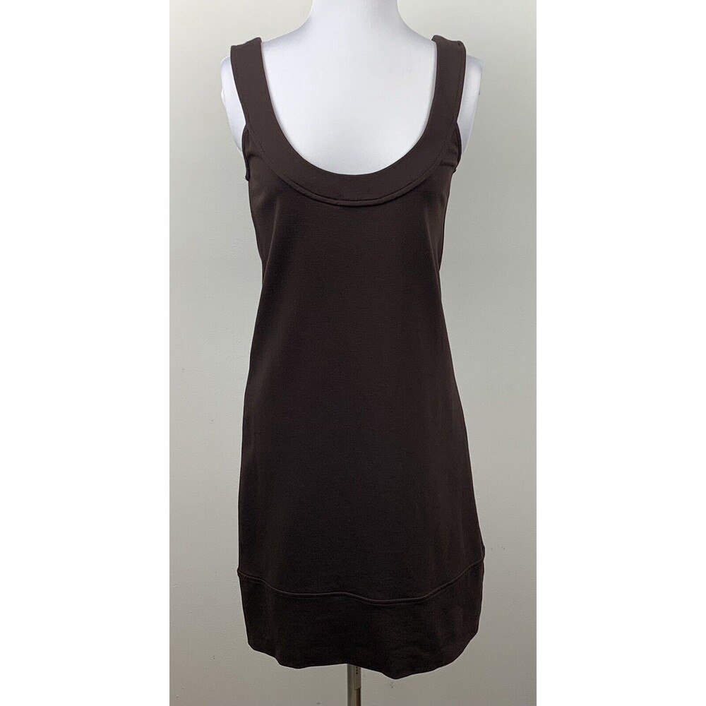 Diane Von Furstenberg Brown Sleeveless Mini Dress size 4 look!